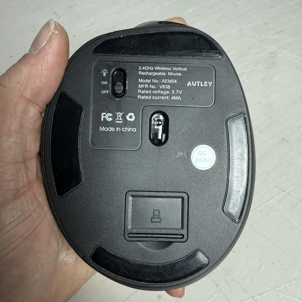 AUTLEY Ergonomic Mouse Rechargeable Vertical Mouse 2.4GHz with USB